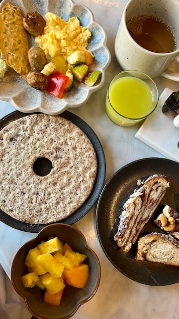 Photo of assorted breakfast items on a table