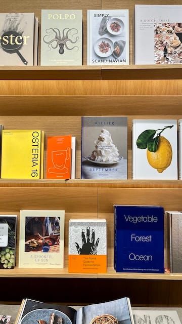 Photo of a collection of art books on a shelf