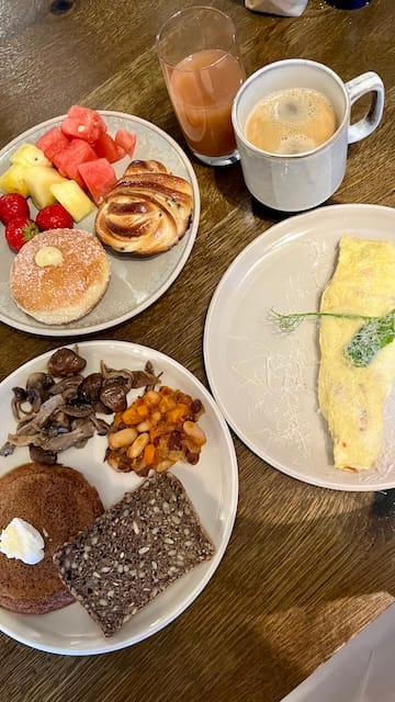 Photo of assorted breakfast items on a table