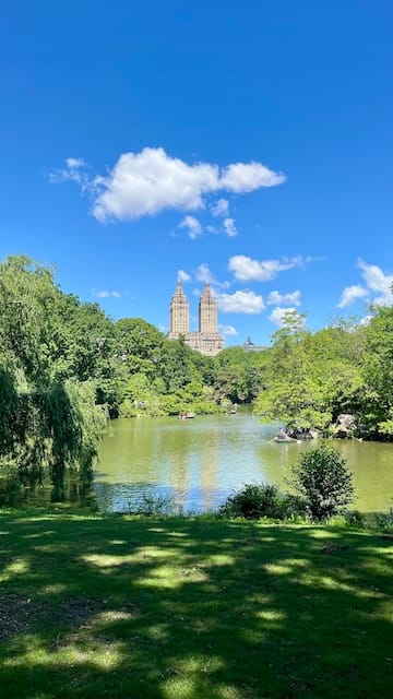 Picture of a lake at a park on a sunny day